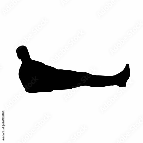 a man lying down body silhouette vector