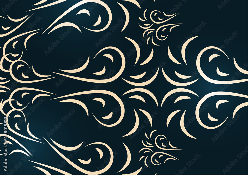 Fototapeta premium Luxury mandala background. Decorative round ornament. Oriental design. Yoga logos. Snowflake. Vector