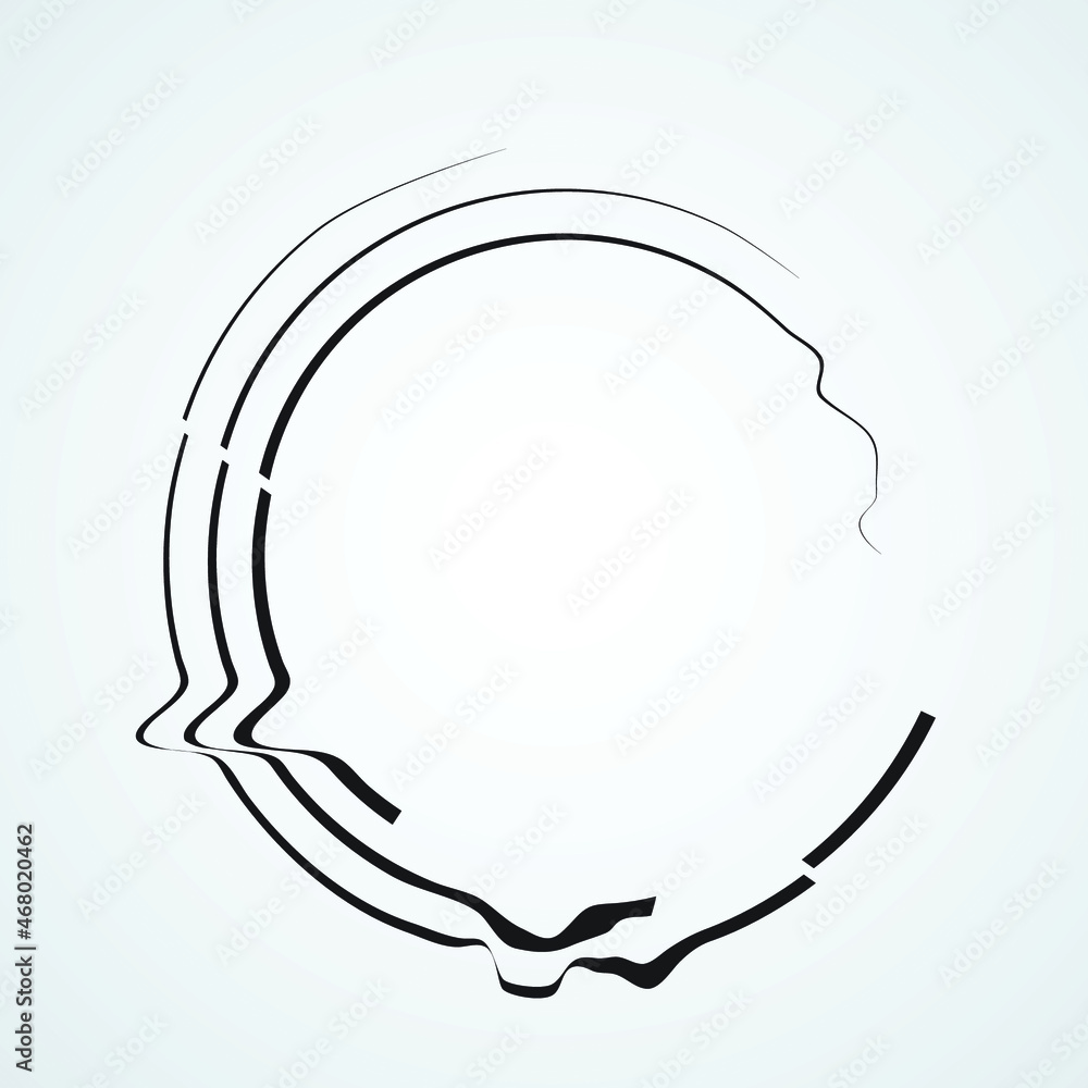Glitch distorted geometric shape . Minimal art design . Noise destroyed circle logo . Trendy defect error shapes . Glitched frame .Broken effect .vector Glitch distorted geometric shape . Minimal art design . Noise destroyed circle logo . Trendy defect error shapes . Glitched frame .Broken effect .vector