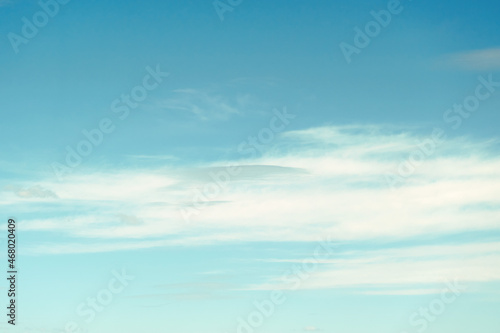 Blue sky background on a clear sunny day, copy space