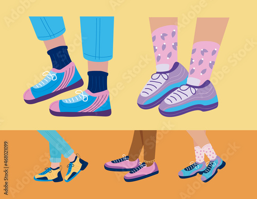 five sneakers shoes