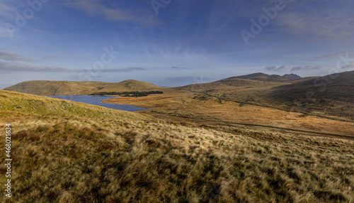 Spelga dam and pass, Mourne and Slieve Croob area of outstanding natural beauty, County Down, Northern Ireland