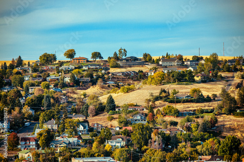 view of the village in the mountains
