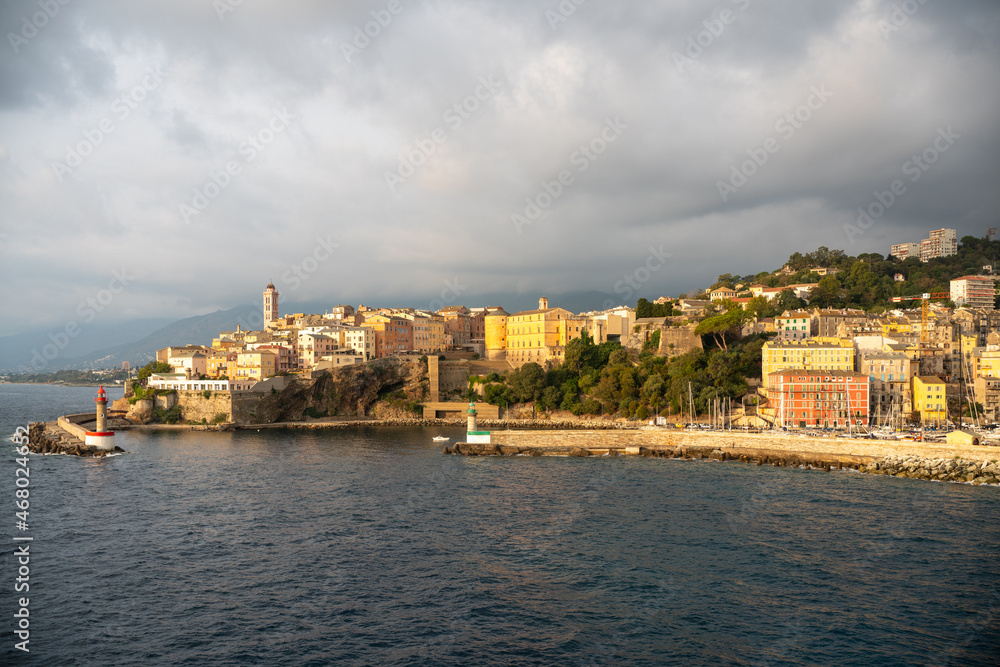 Port de Bastia vu du ferry Nice Corse
