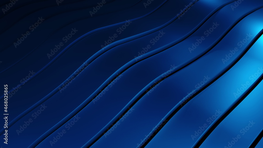 Obraz premium Modern 3D illustration of surface with many waving lines, computer generating abstract background