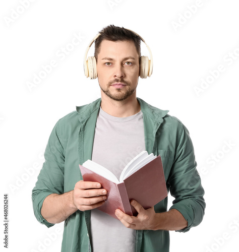 Man with headphones and boo...