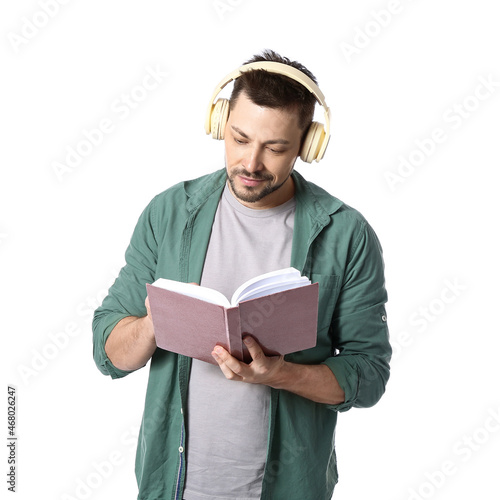 Man with headphones and boo...