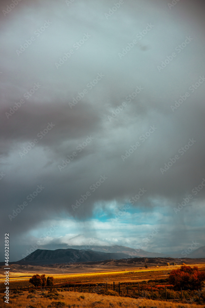 storm clouds over the mountains