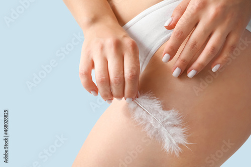 Beautiful young woman with ...