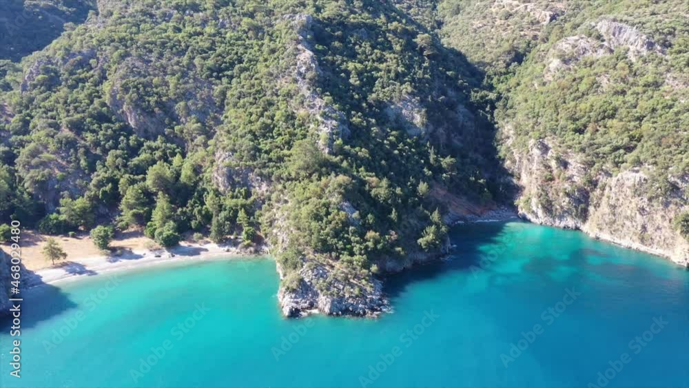 Aerial view of Kargicak bay in Dalyan - Fethiye. Aerial view of Kargicak bay in Dalyan - Fethiye.