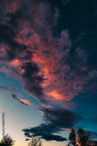 Sunset with clouds