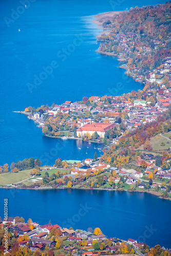 Above view of the lake's coast