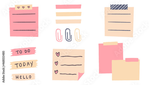 notebook and stickers set, stationery