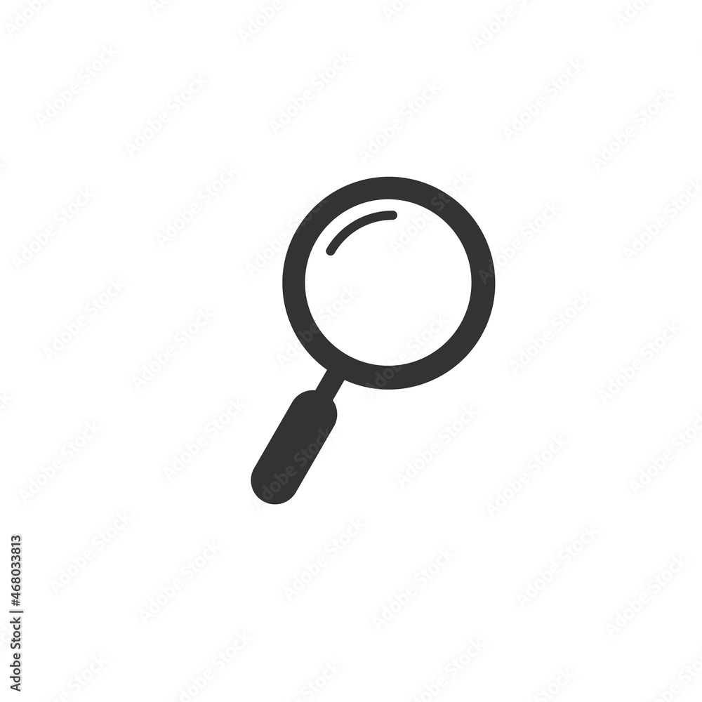 Magnifying glass. Search icon. Search Looking For Information loupe icon. Stock vector illustration isolated on white background Magnifying glass. Search icon. Search Looking For Information loupe icon. Stock vector illustration isolated on white background