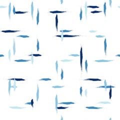Sierkussen Schilder en tekenlijnen patronen Blauwe aquarel ruitjes tartan motief  © Good Goods