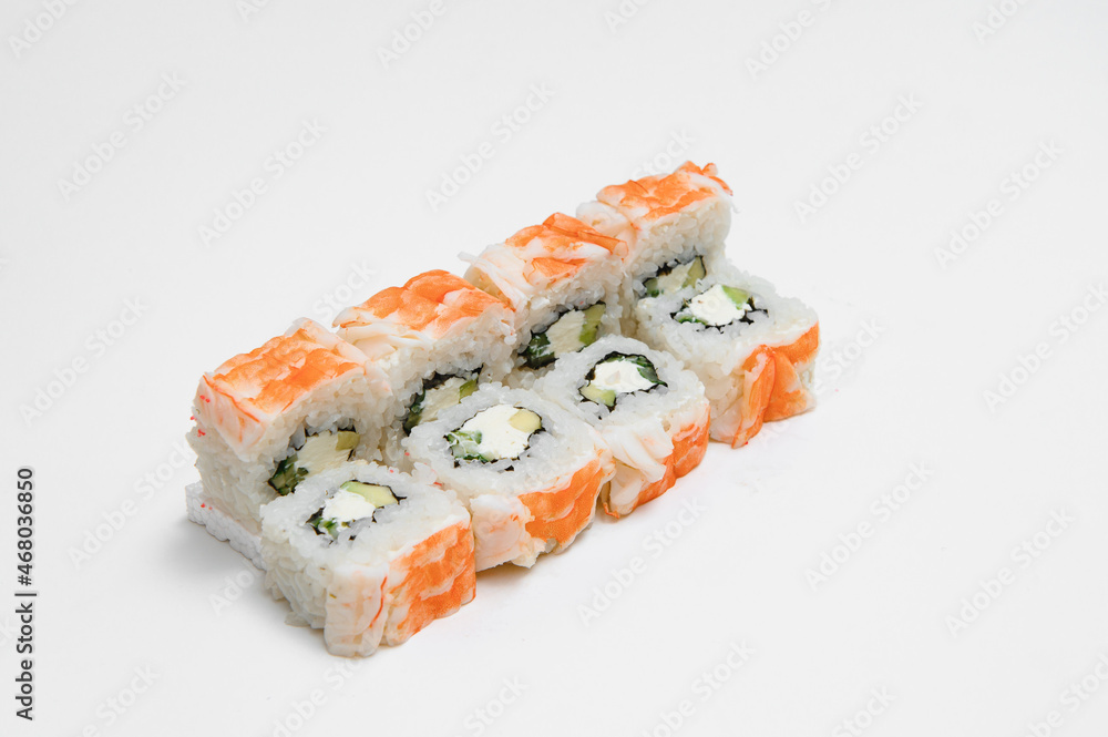 Sushi Roll on a white background Sushi Roll on a white background
