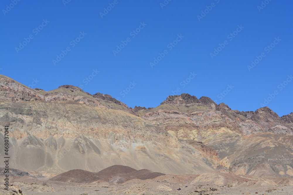 Artists Palette - a beautiful display of multicolored rocks in Death Valley National Park, California, USA. 