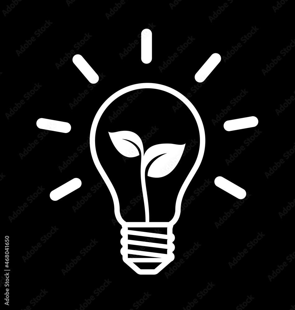 Fotografie light bulb globe with seedling leaves