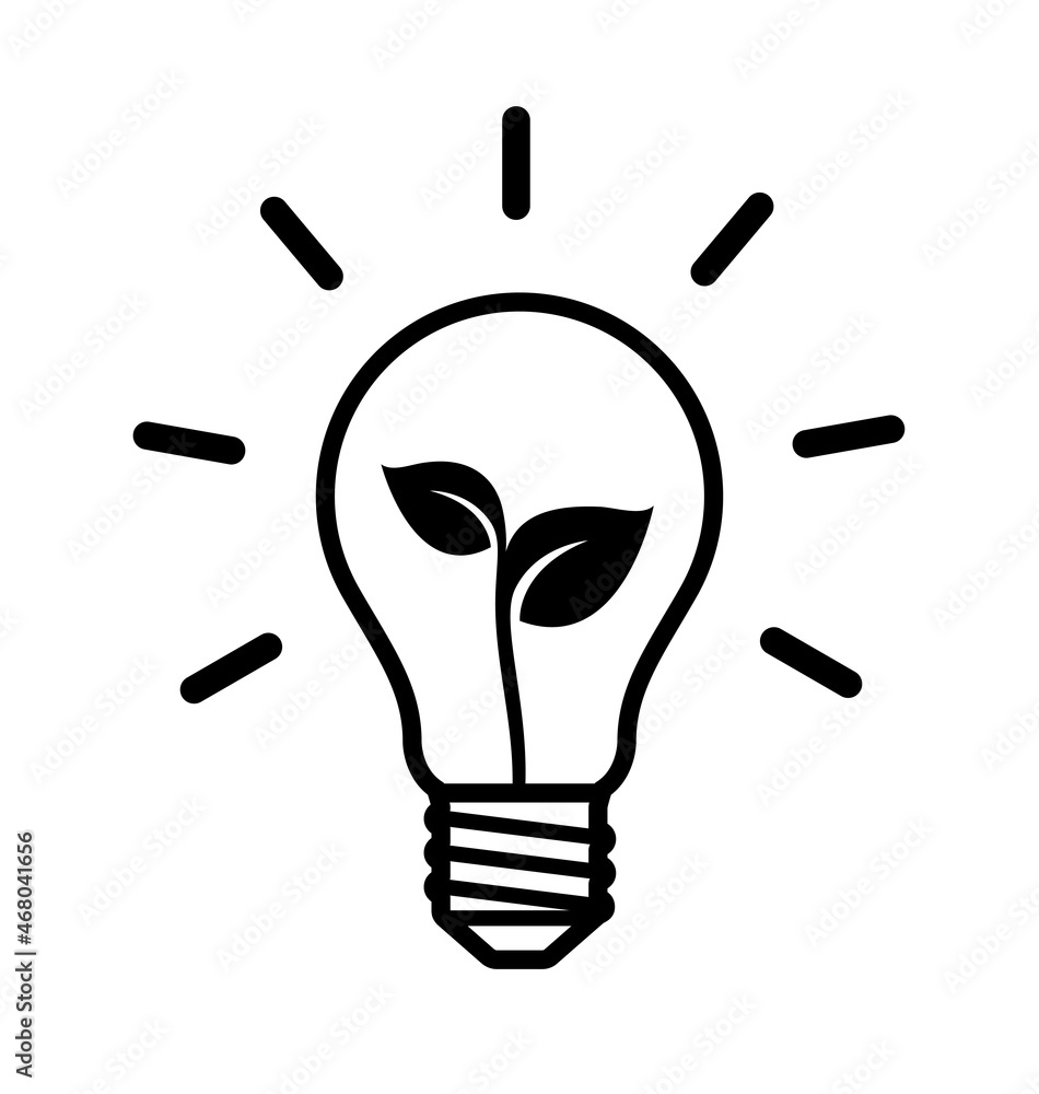 light bulb globe with seedling leaves light bulb globe with seedling leaves