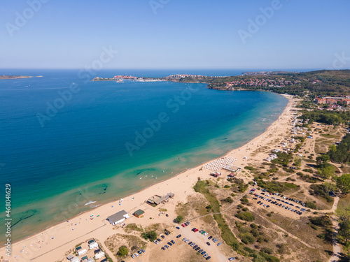 Fototapeta Naklejka Na Ścianę i Meble -  Aerial view of Gradina (Garden) Beach near town of Sozopol, Bulgaria