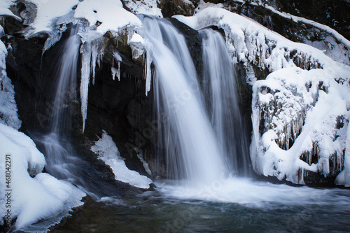 waterfall in winter