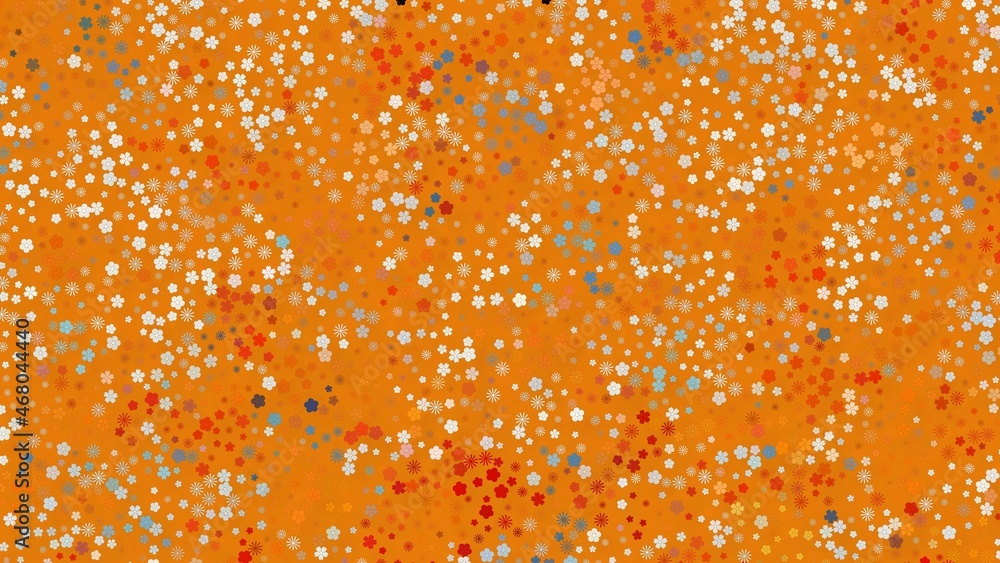 オレンジ花々 オレンジ花々