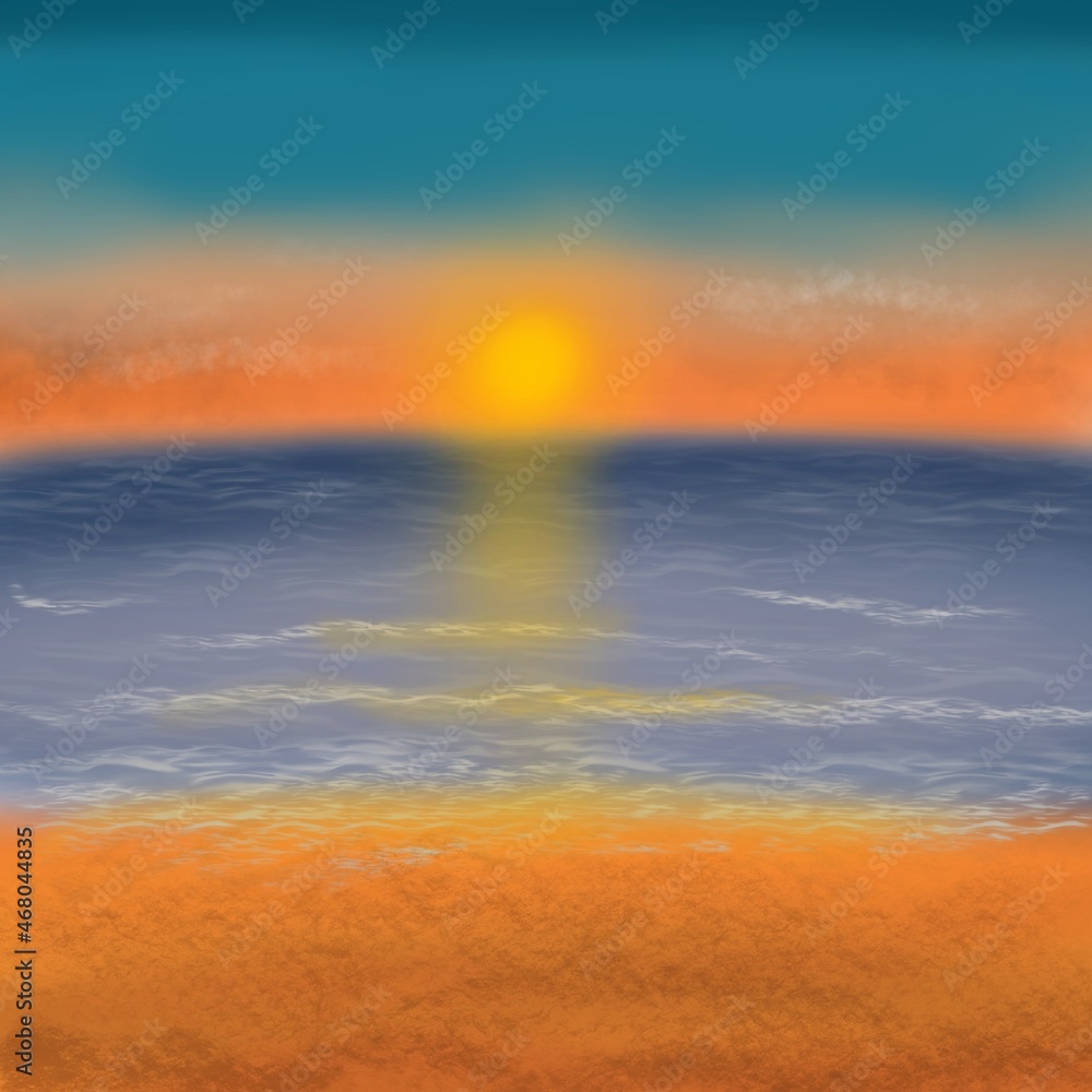 Obraz premium sunset over the sea