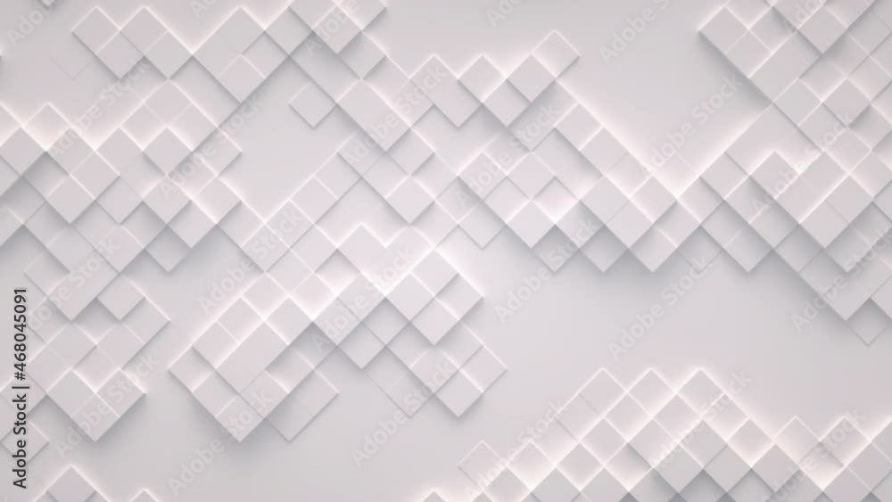 Abstract motion background from random moving cubes, seamless loop animation Abstract motion background from random moving cubes, seamless loop animation
