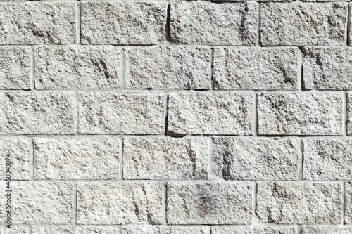 Detail of a rough stone block wall