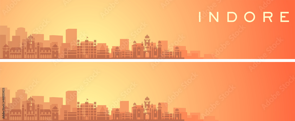 Indore Beautiful Skyline Scenery Banner