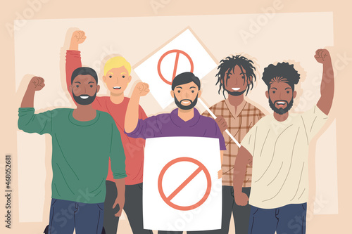 cute persons protesting