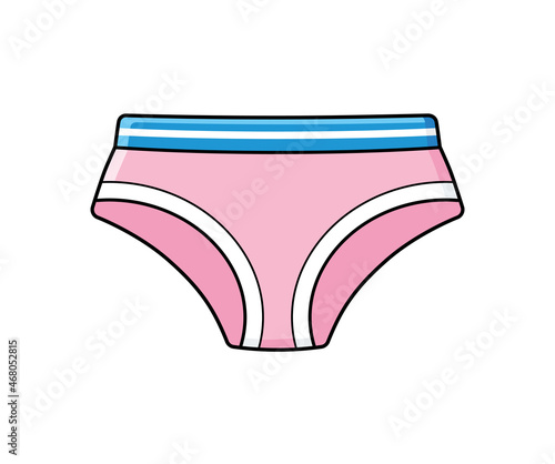 Pink sports woman lingerie panties underwear isolated cartoon vector
