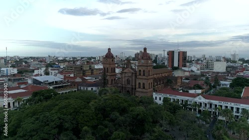 Wallpaper Mural Panoramic aerial view of the Cathedral of Santa Cruz Bolivia Drone Out Torontodigital.ca
