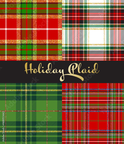 Holiday Plaids with Glitter Accent