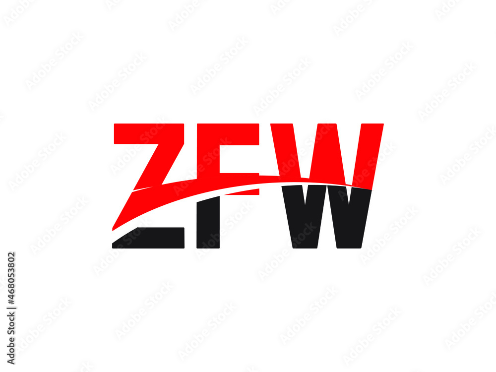 ZFW Letter Initial Logo Design Vector Illustration ZFW Letter Initial Logo Design Vector Illustration