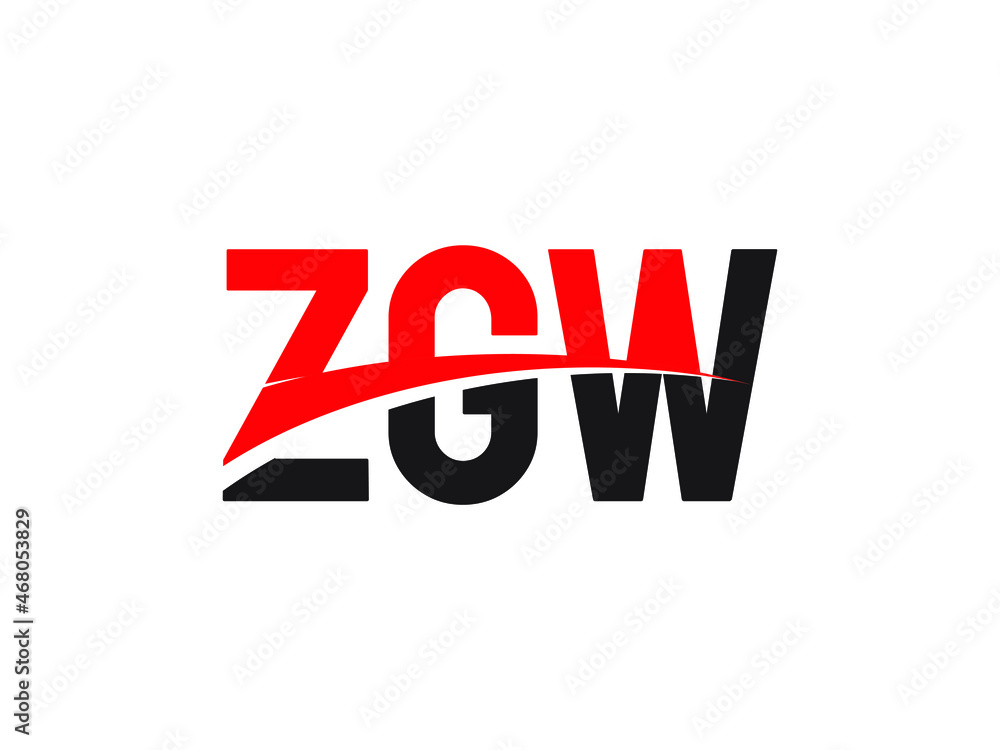 ZGW Letter Initial Logo Design Vector Illustration ZGW Letter Initial Logo Design Vector Illustration