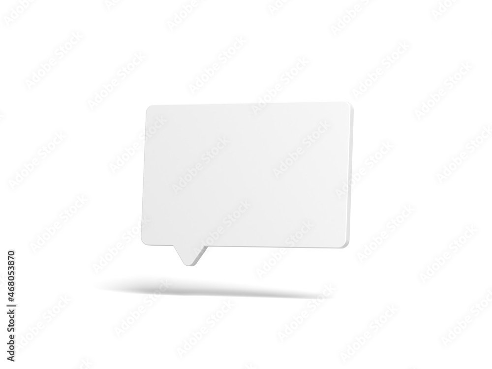 Chat icon isolated on white background. Empty. Speech bubble. Blank. Message. 3d illustration. Chat icon isolated on white background. Empty. Speech bubble. Blank. Message. 3d illustration.