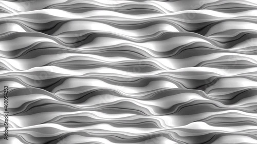 White and grey abstract liquid waves, business and corporate style background
