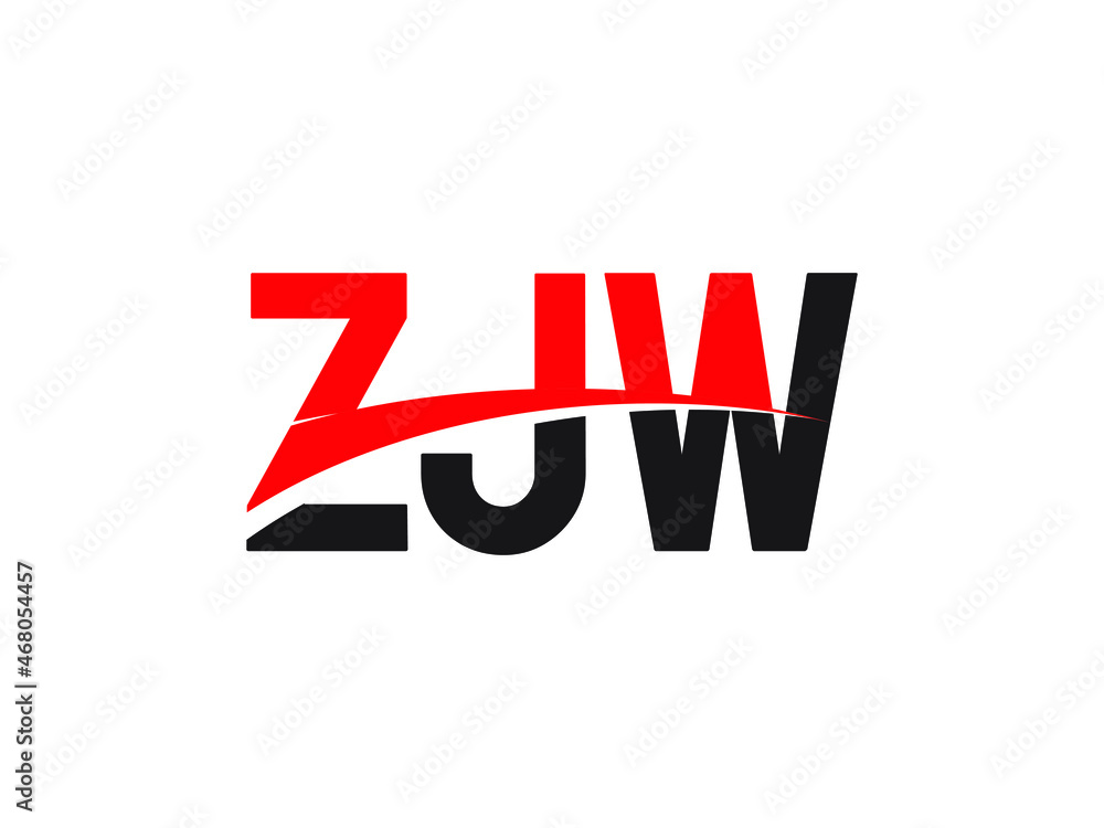 ZJW Letter Initial Logo Design Vector Illustration