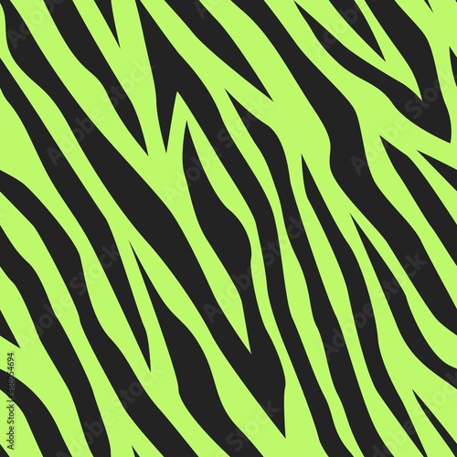 green seamless stripes. zebra color. vector print for clothes or print