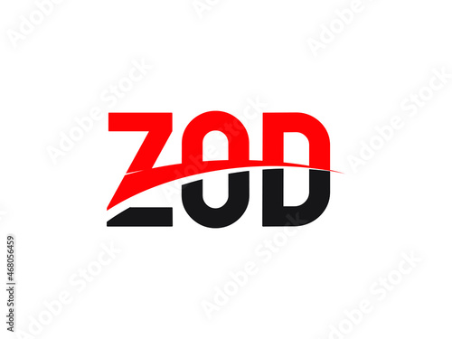 ZOD Letter Initial Logo Design Vector Illustration