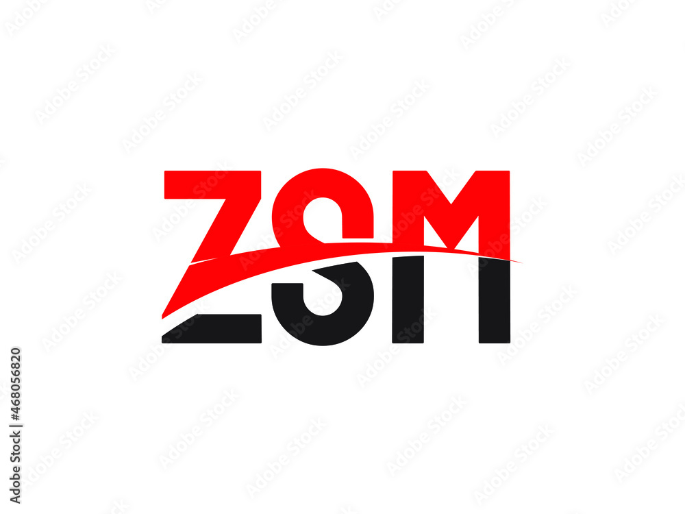 ZSM Letter Initial Logo Design Vector Illustration