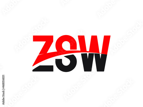ZSW Letter Initial Logo Design Vector Illustration