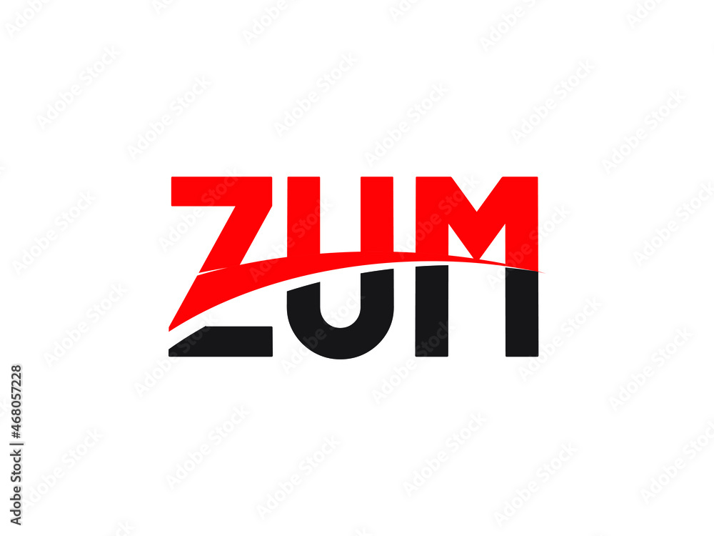 ZUM Letter Initial Logo Design Vector Illustration ZUM Letter Initial Logo Design Vector Illustration