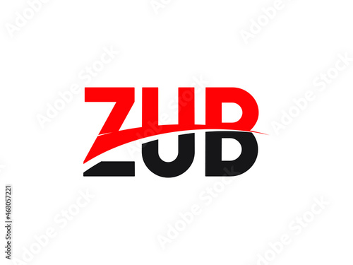 ZUB Letter Initial Logo Design Vector Illustration
