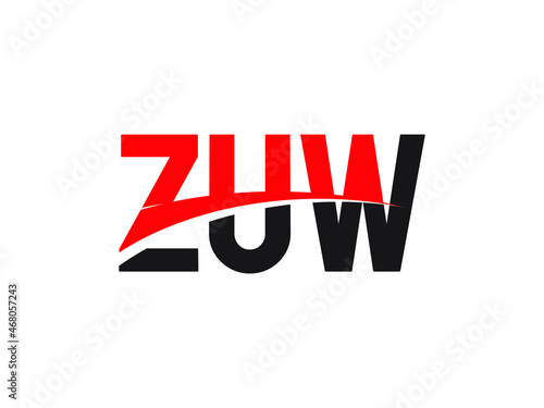 ZUW Letter Initial Logo Design Vector Illustration