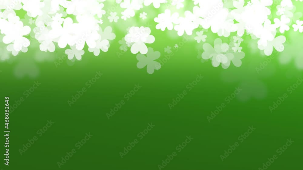 Fly small Saint Patrick shamrocks, national Ireland holidays style background Fly small Saint Patrick shamrocks, national Ireland holidays style background
