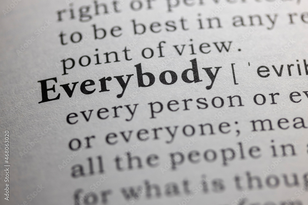 Dictionary definition of everybody Dictionary definition of everybody