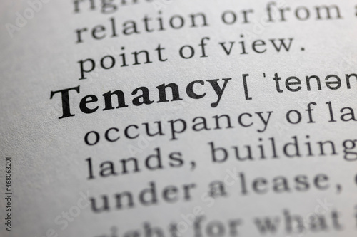 Dictionary definition of tenancy photo