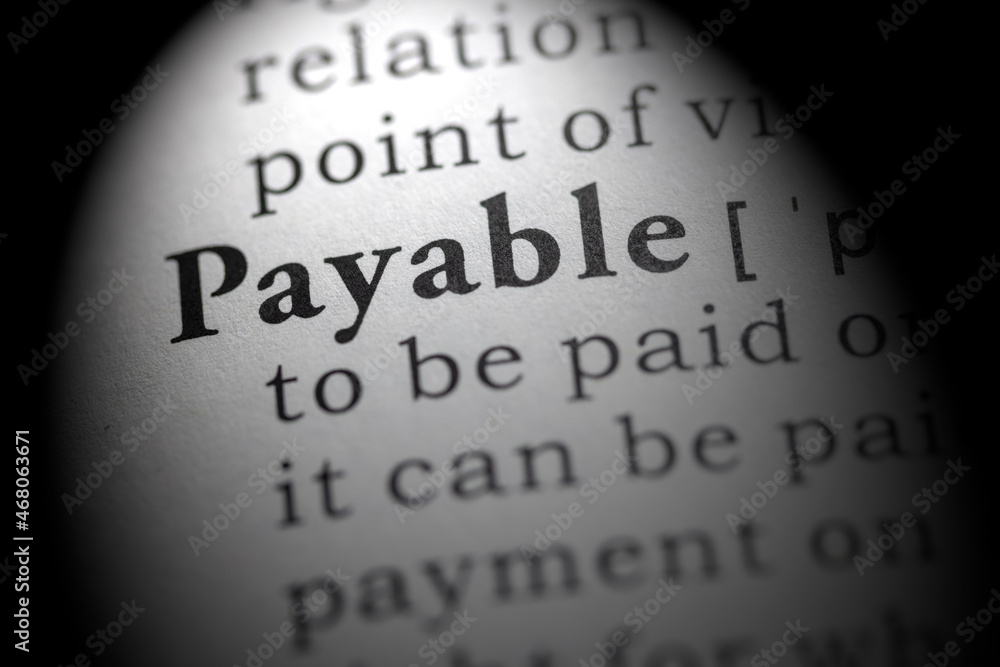 Dictionary definition of payable Dictionary definition of payable